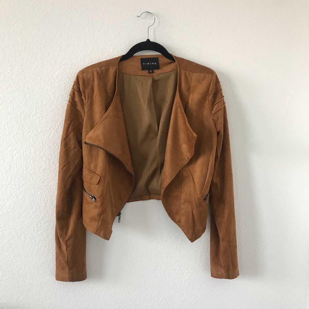 Timing Cropped Suede Jacket